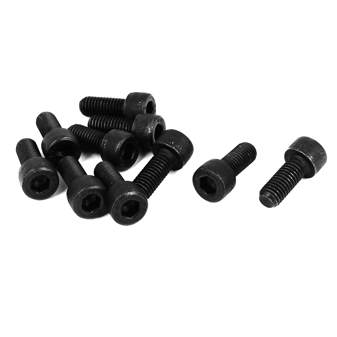 Harfington 10pcs M8 x 20mm 12.9 Alloy Steel Hexagon Socket Head Cap Screws Black