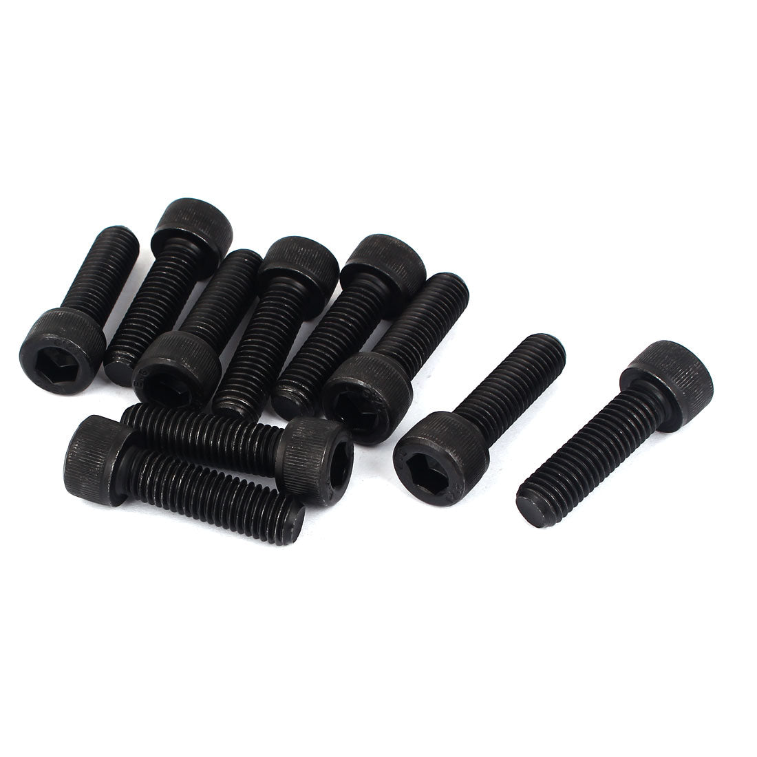Harfington 10 Pcs 1.5mm Pitch M10 x 35mm Hexagon Key Socket Cap Head Bolts Screws