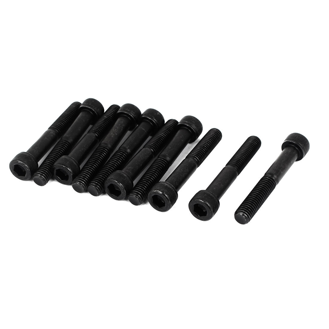 Harfington 10 Pcs 1.5mm Pitch M10 x 65mm Hex Socket Key Cap Head Screws Bolts