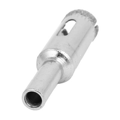 Harfington 12mm Cutting Diameter Diamond Coated Round Shank Glass Hole Saw Drill Bit 2pcs