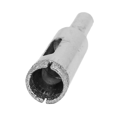Harfington 12mm Cutting Diameter Diamond Coated Round Shank Glass Hole Saw Drill Bit 2pcs