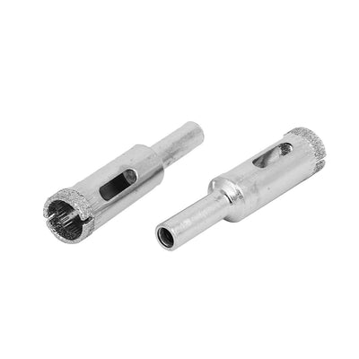 Harfington 12mm Cutting Diameter Diamond Coated Round Shank Glass Hole Saw Drill Bit 2pcs