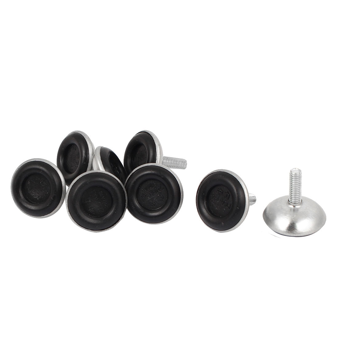uxcell Uxcell M6 x 28mm x 15.5mm Round Head Adjustable Furniture Leg Table Leveling Foot Pad 8 Pcs