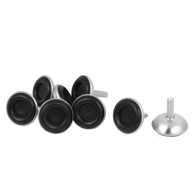 uxcell Uxcell M6 x 28mm x 15.5mm Round Head Adjustable Furniture Leg Table Leveling Foot Pad 8 Pcs