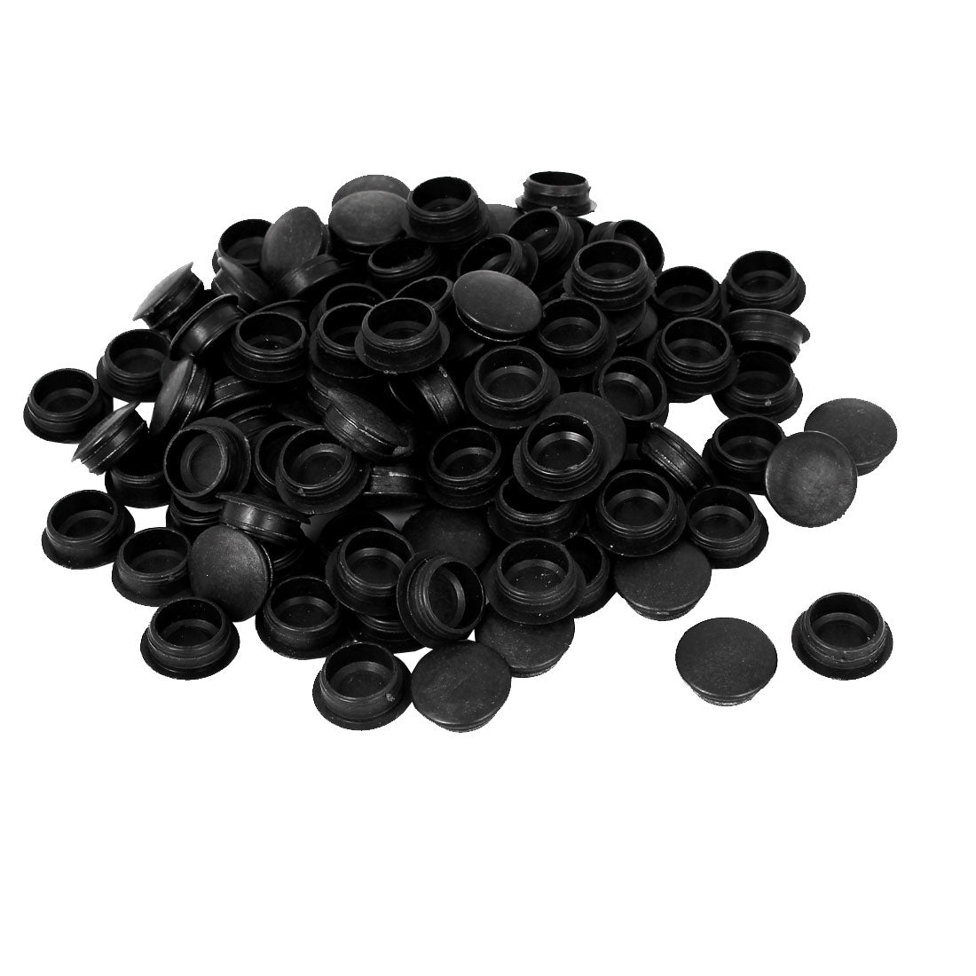 Harfington 16mm Diameter Hole Plastic Screw Type Caps Furniture Covers Black 100 Pcs