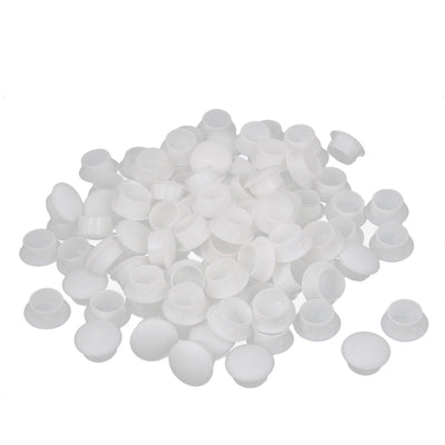 Harfington 15mm Diameter Hole Plastic Press On Furniture Screw Cap Covers White 100 Pcs