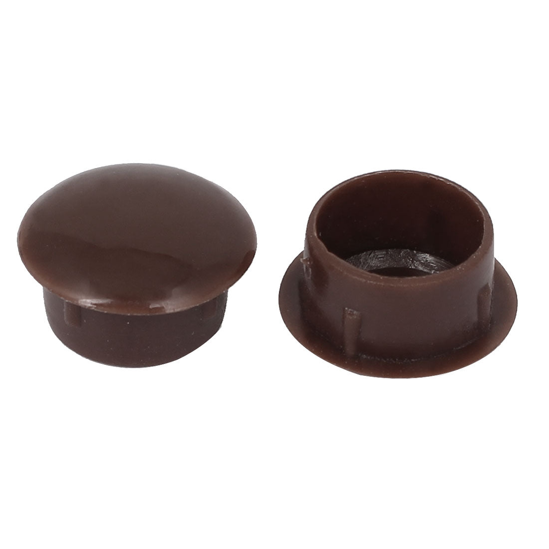 Harfington 15mm Diameter Hole Brown Plastic Press On Furniture Screw Cap Covers 100 Pcs