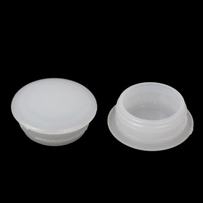 Harfington 16mm Diameter Hole Plastic Screw Type Caps Furniture Covers White 100 Pcs