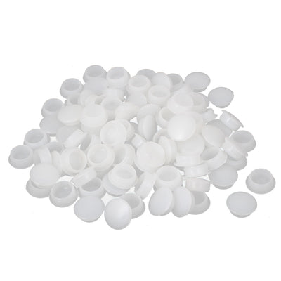 Harfington 16mm Diameter Hole Plastic Screw Type Caps Furniture Covers White 100 Pcs