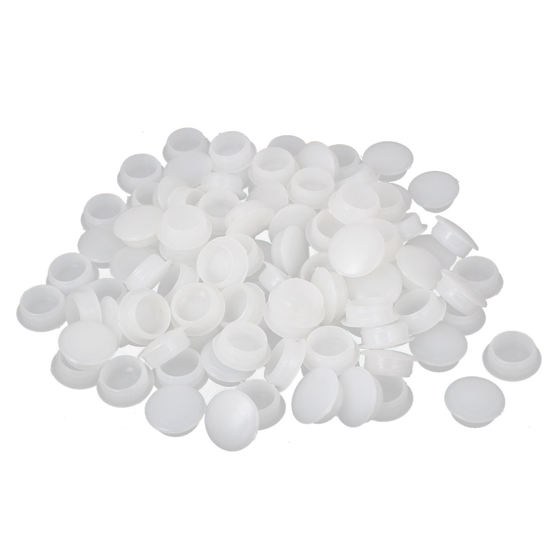 Harfington 16mm Diameter Hole Plastic Screw Type Caps Furniture Covers White 100 Pcs