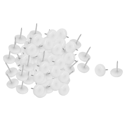 Harfington 13mm Dia Nylon Head Furniture Desk Chair Table Pad Foot Nails Protector 100 Pcs