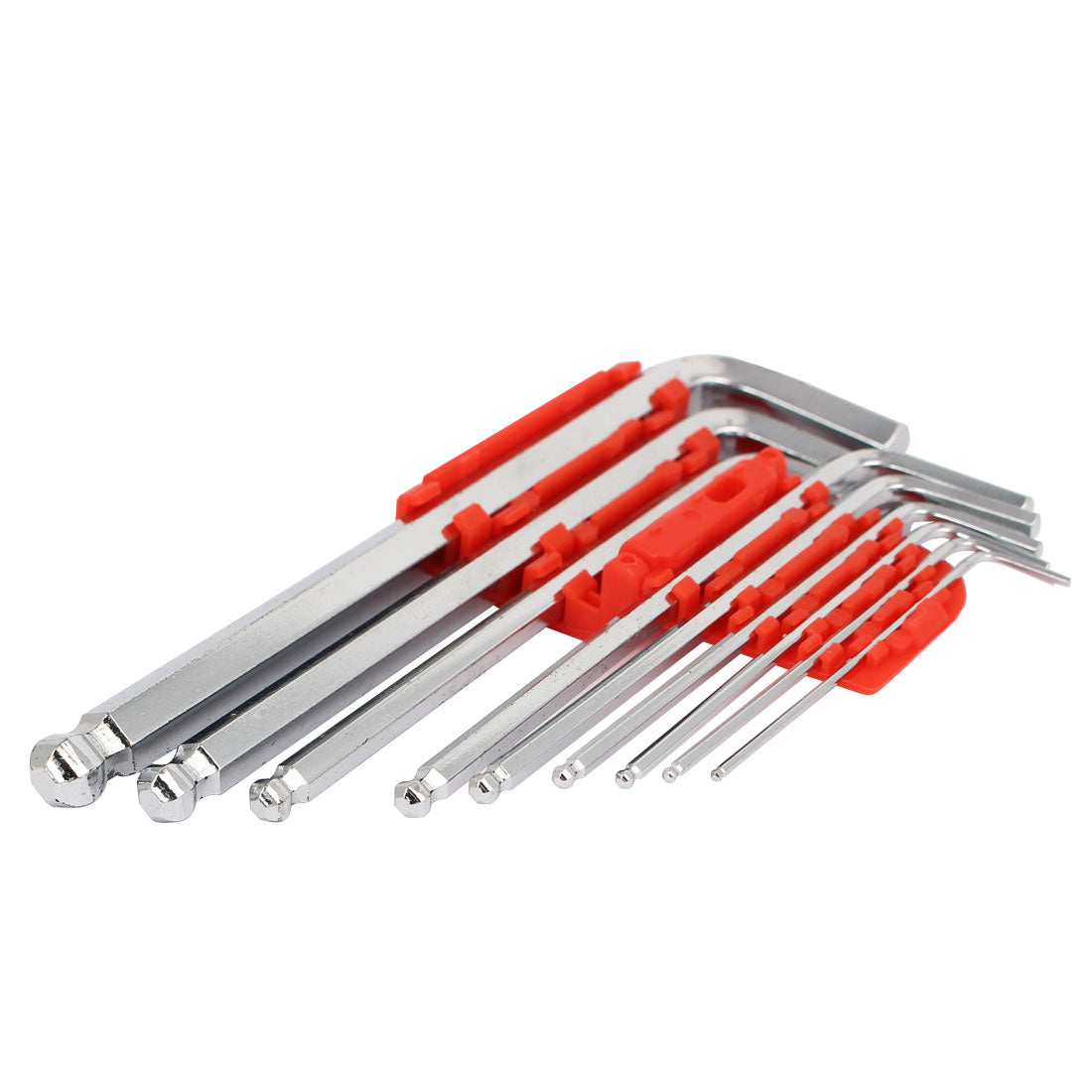 Harfington 1.5mm-10mm Hexagonal Head Alloy Steel L Shape Ball End Hex Key Wrench Set 9 in 1