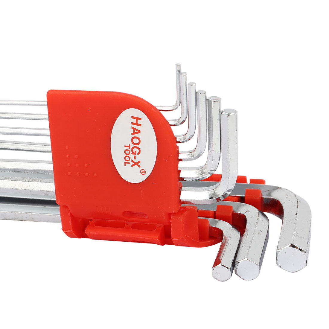 Harfington 1.5mm-10mm Hexagonal Head Alloy Steel L Shape Ball End Hex Key Wrench Set 9 in 1