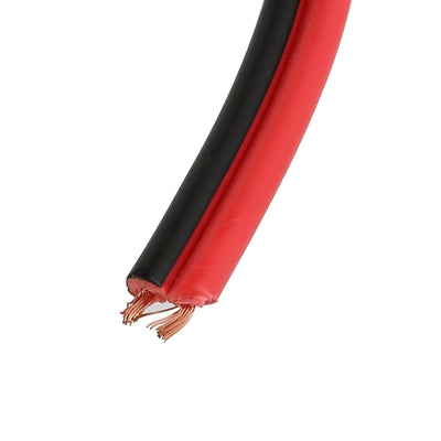 Harfington 0.5mm2 Indoor Outdoor PVC Insulated Electrical Wire Cable Black Red 4 Meter