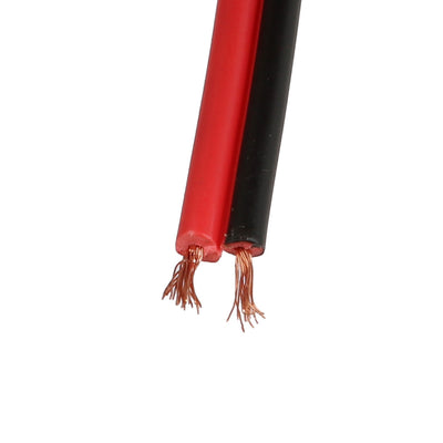 Harfington 0.5mm2 Indoor Outdoor PVC Insulated Electrical Wire Cable Black Red 12 Meter