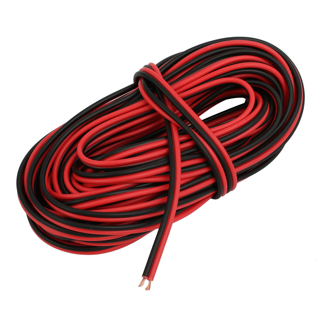 Harfington 0.5mm2 Indoor Outdoor PVC Insulated Electrical Wire Cable Black Red 12 Meter