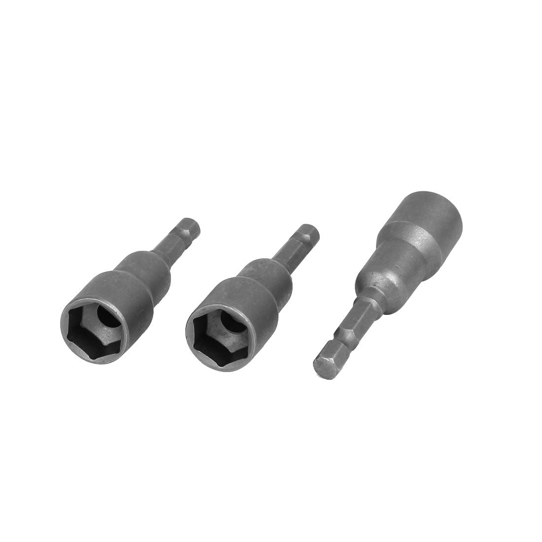 Harfington 13mm Width Hex Socket Magnetic Wrench Nut Setter Driver Bits Gray 3pcs