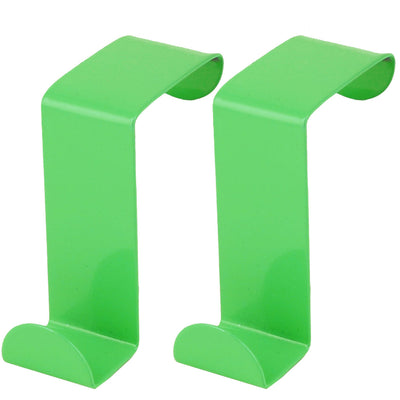 Harfington Household Metal Z Shaped Over Door Hooks Clothes Towel Hanger Holder 2 Pcs
