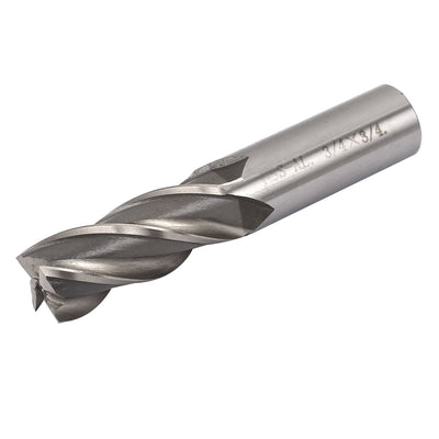 Harfington 3/4" x 3/4" HSS-AL 4 Flutes Industrial Straight End Mill Milling Cutter