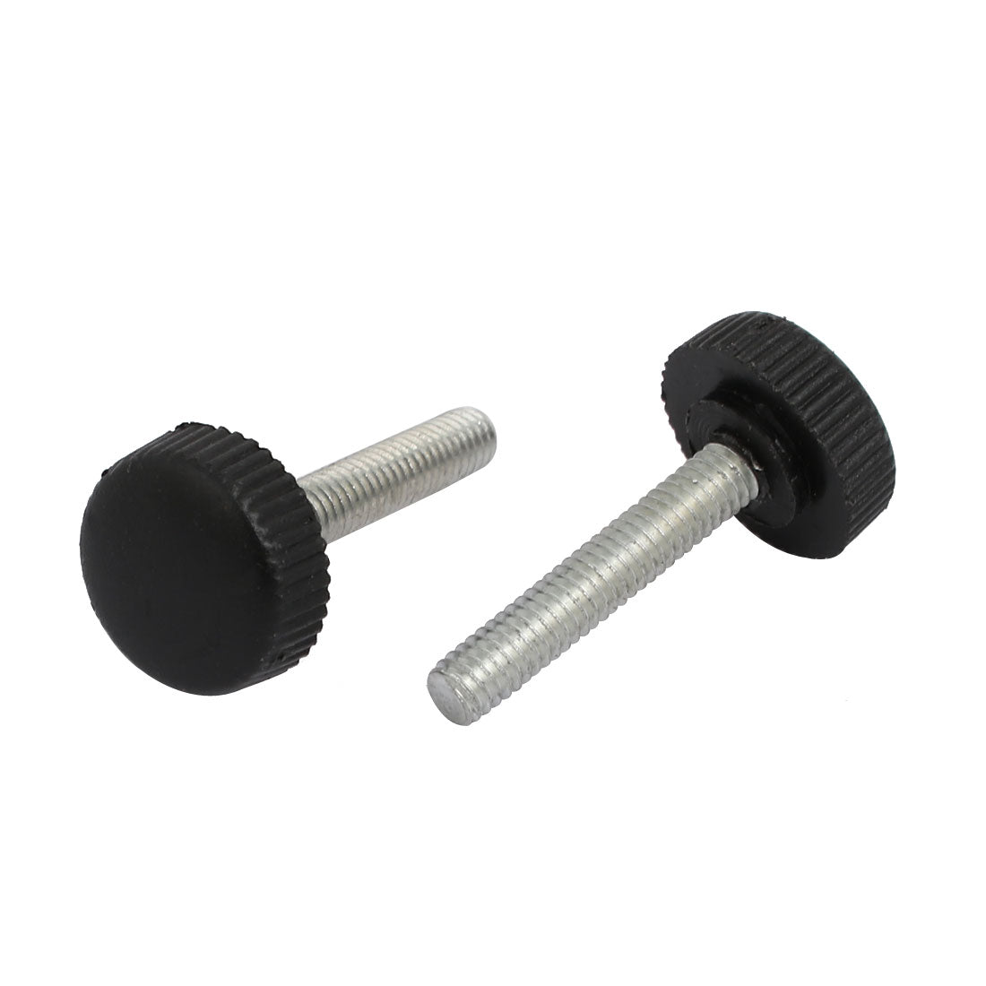 Harfington M4x20mm Thread 14mm Dia Plastic Straight Round Knurled Grip Clamping Knob 10pcs