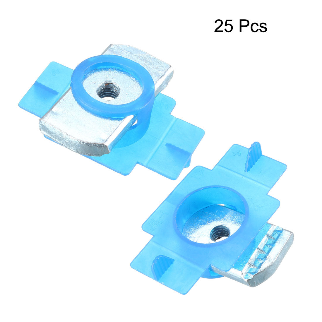 Harfington 25pcs M6 Plastic Cover Carbon Steel Plain Channel Nuts for B-Line Channels