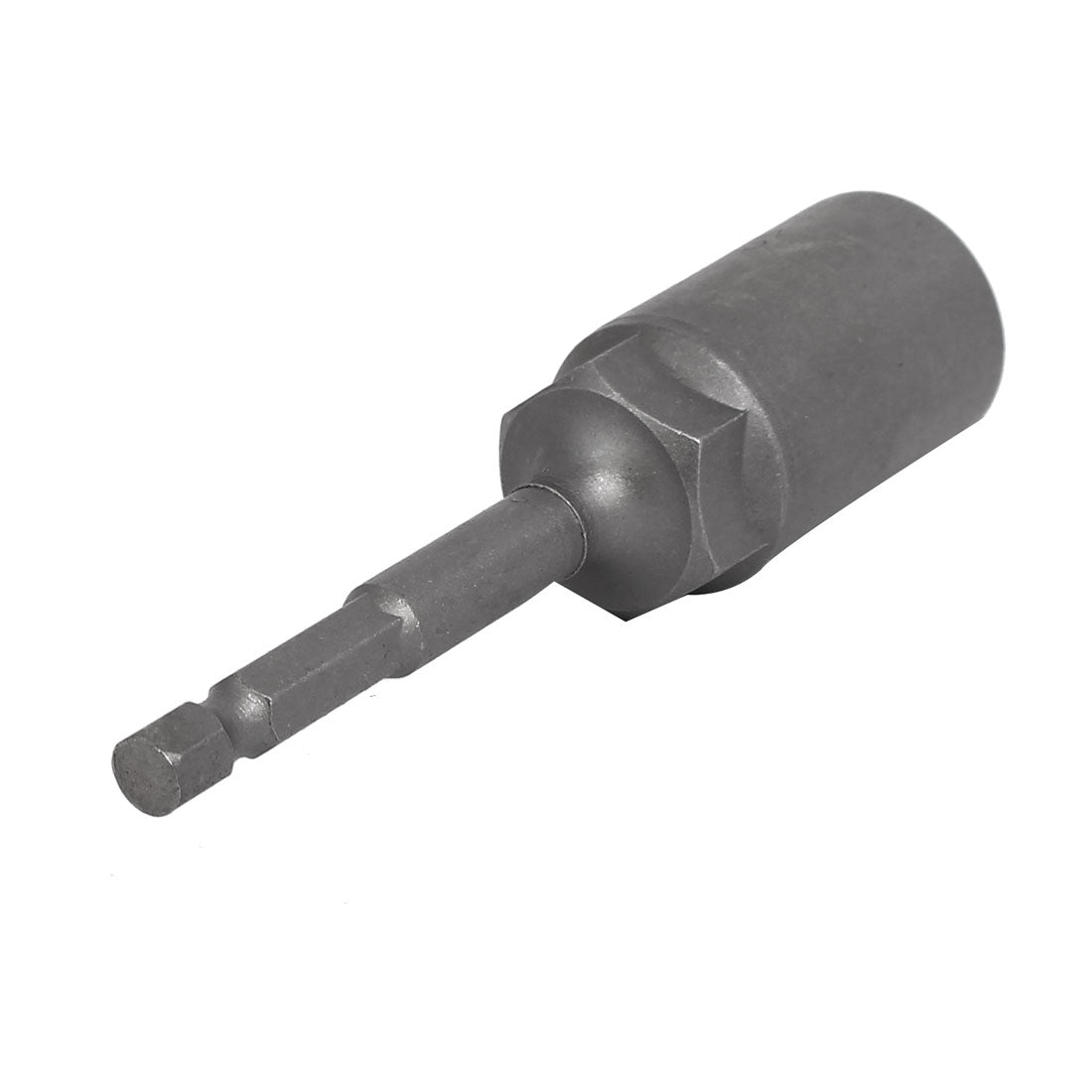 Harfington 17mm Socket 1/4" Hex Shank 100mm Length Nut Drivers Adapter Drill Bit Gray