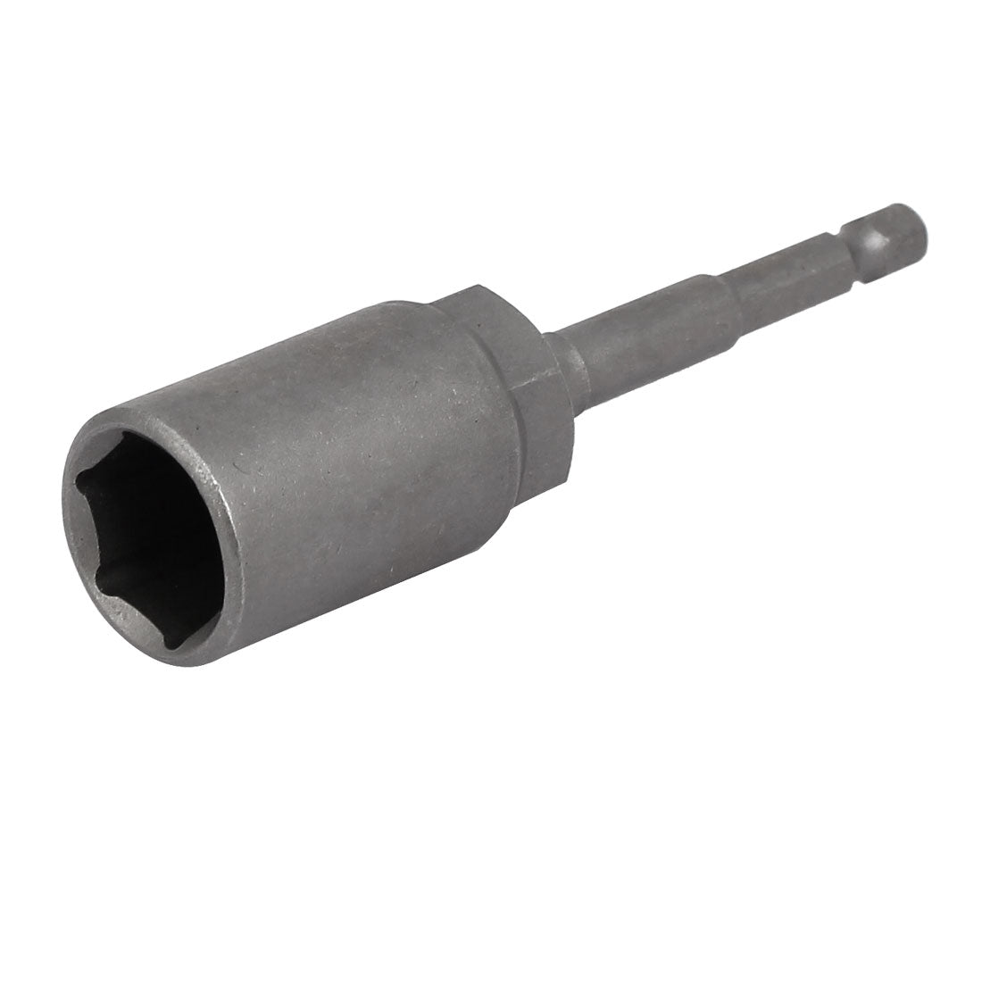 Harfington 17mm Socket 1/4" Hex Shank 100mm Length Nut Drivers Adapter Drill Bit Gray