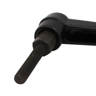 Harfington Machinery Rotatable Clamping Lever Knob Metal Adjustable Handle Black 5pcs