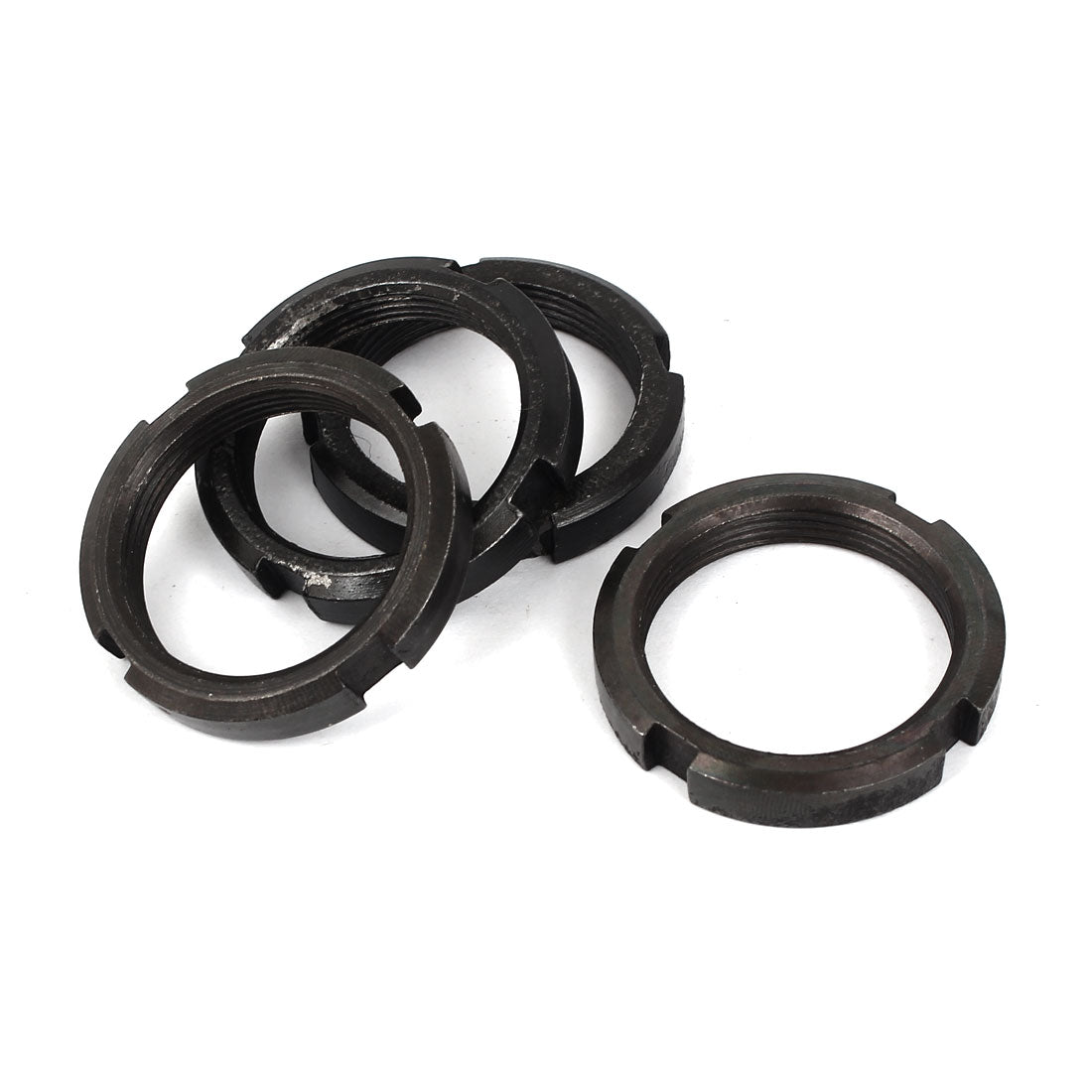 Harfington M36 x 1.5mm Pitch Retaining Four-Slot Slotted Round Nuts 4 Pcs