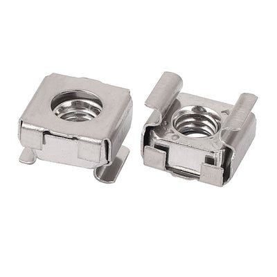 Harfington 20 Pcs M6 x 1mm Pitch 304 Stainless Steel Floating Cage Nuts for Sever Rack Cabinet