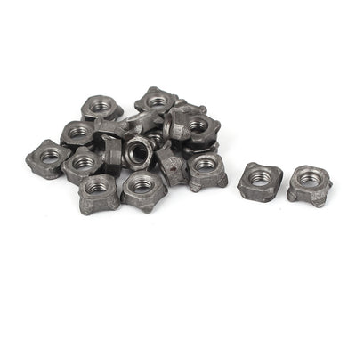 Harfington Weld Nuts,M5 Square UNC Carbon Steel Machine Screw Gray 20Pcs