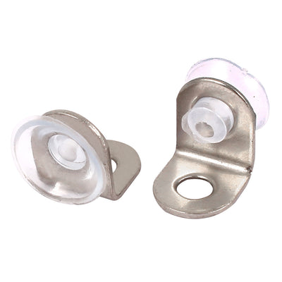 Harfington 15mm x 12mm x 13mm Glass Shelf Right Angle Suction Cup Support Brackets 26 Pcs