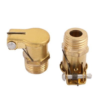 Harfington 5Pcs Replacement 1/8NPT Male Thread L Type Metal Spring Cap Oil Grease Cup