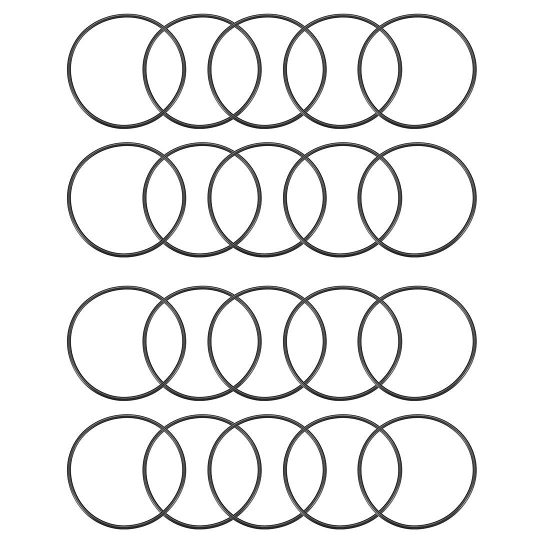 Harfington Nitrile Rubber O-Rings Metric Buna-N Sealing Gasket 20Pcs