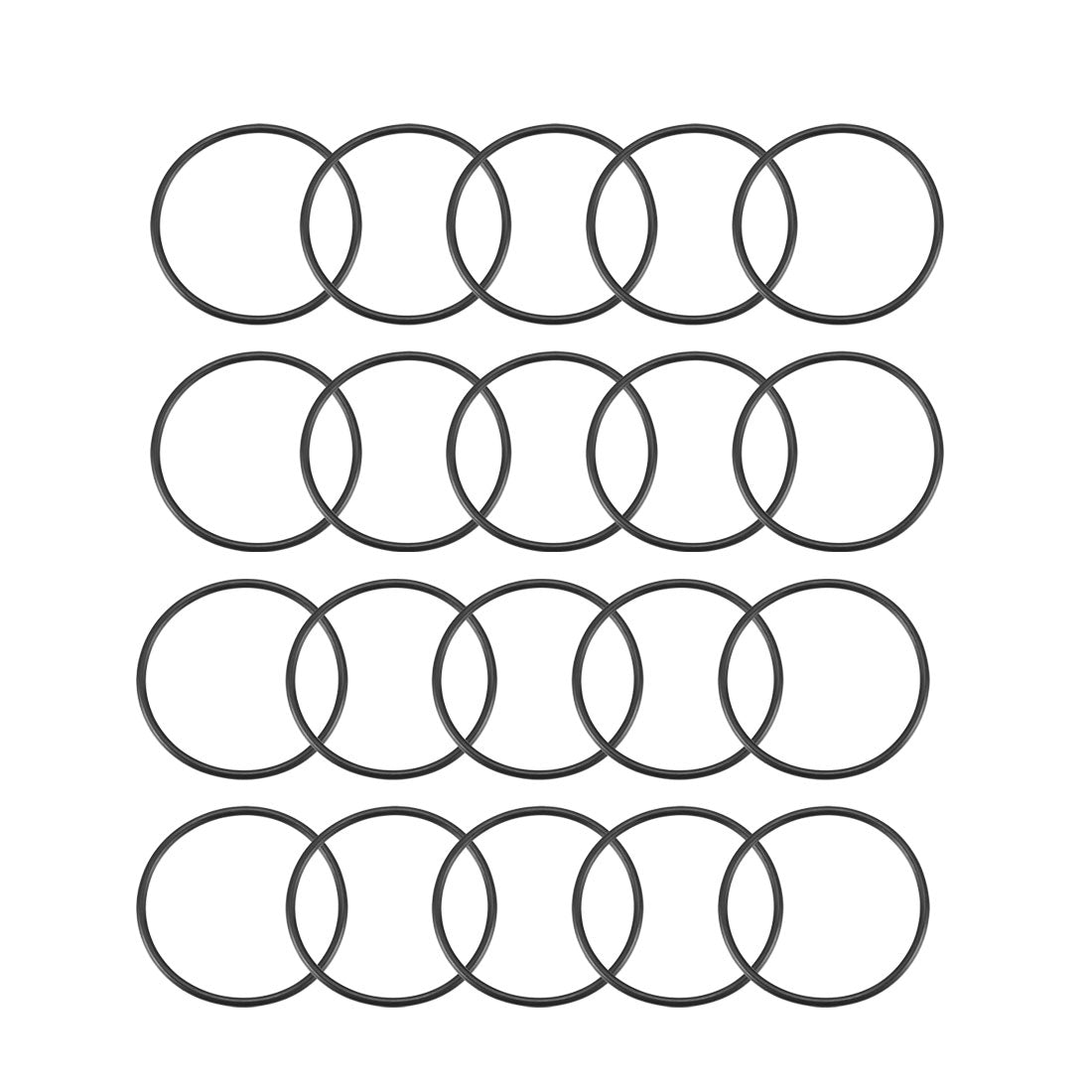 Harfington Nitrile Rubber O-Rings Metric Buna-N Sealing Gasket 20Pcs