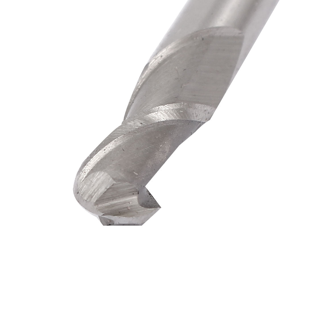 Harfington R4x8mm Double Flutes Ballnose End Mill Bit Cutting Tool Silver Tone