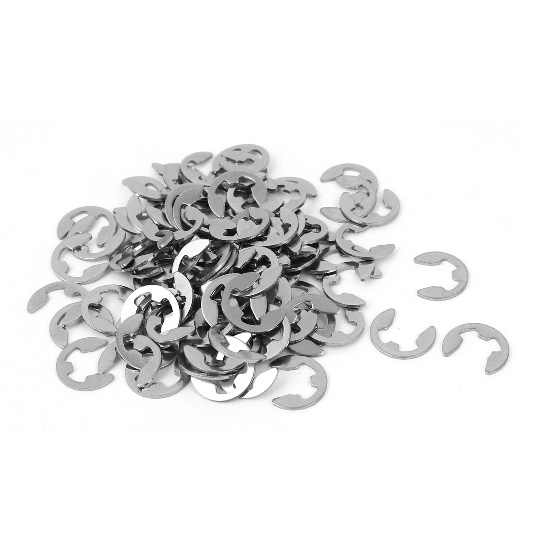 Harfington 8mm Inner Dia 304 Stainless Steel External E Clip Snap Ring Circlips 100 Pcs