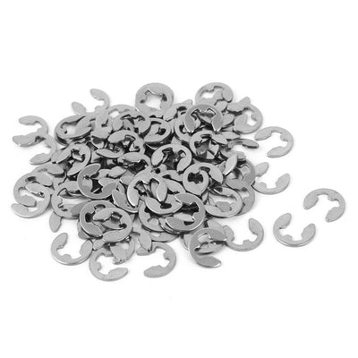 Harfington 4mm Inner Dia 304 Stainless Steel E Clip Retaining Rings Circlips 100 Pcs