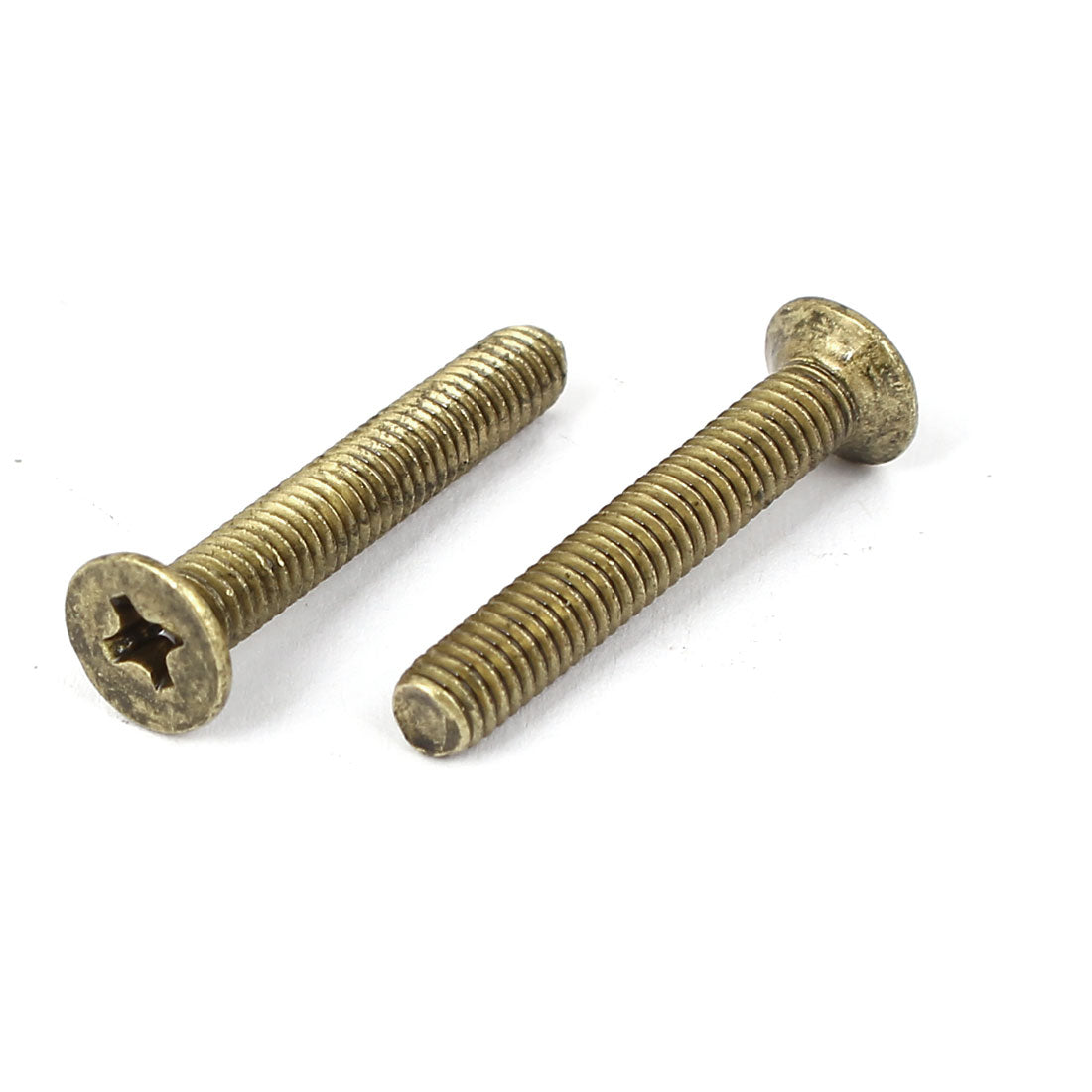 Harfington M4 x 0.7mm Pitch Brass Phillips Drive Flat Head Countersunk Screws 30 Pcs
