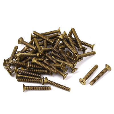 Harfington M3 x 20mm GB819 Phillips Flat Head Bolts Countersunk Screws 50 Pcs