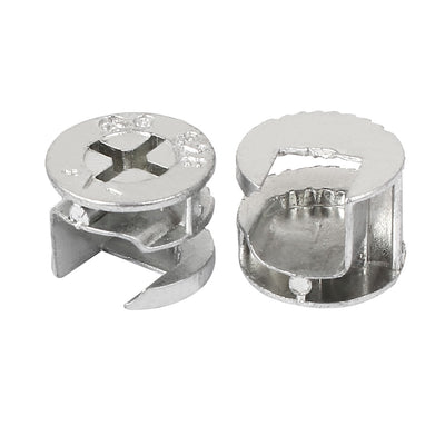 Harfington 15mm Diameter Furniture Eccentric Cam Connecting Fittings 50pcs