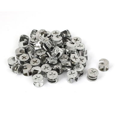 Harfington 15mm Diameter Furniture Eccentric Cam Connecting Fittings 50pcs