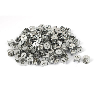 Harfington 15mm Diameter Furniture Eccentric Cam Connecting Fittings 100pcs