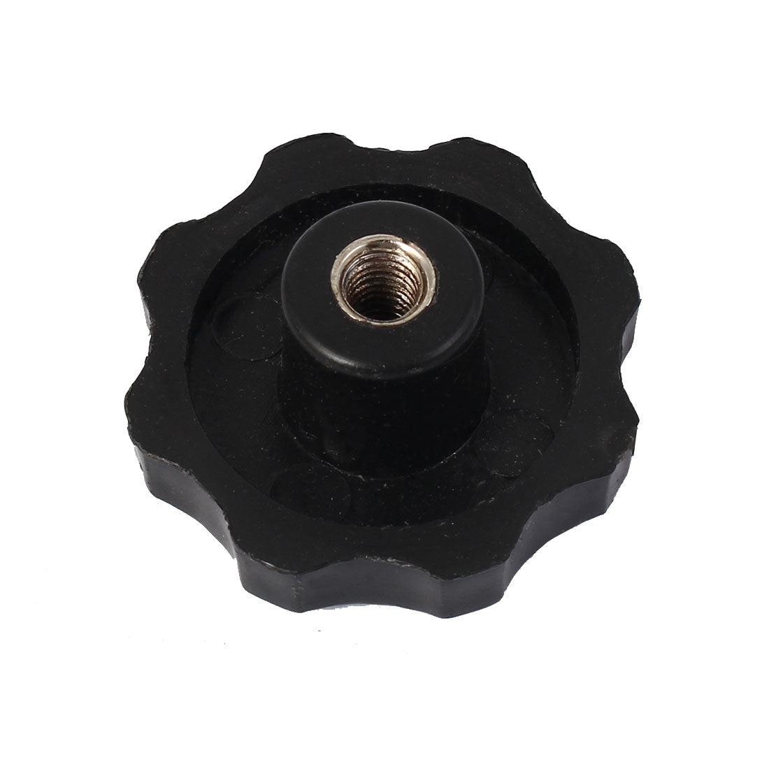 Harfington M6 Female Thread Plastic Head Screw On Type Clamping Knob Grip Black 8 Pcs