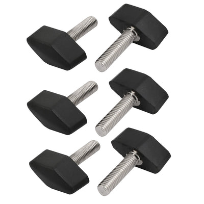 Harfington 6pcs M8x30mm Thread Rotating Adjustable T Handle Clamping Screw Knob