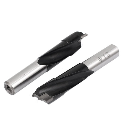 Harfington 13mm Dia Carbide Tip Brad Point Boring Drill Bit Woodworking Tool 2pcs