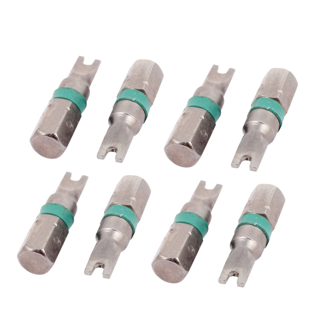 Harfington Hexagon Shank 4.5mm Bit U Shape Spanner Head Screwdriver Bits Gray Green 8pcs