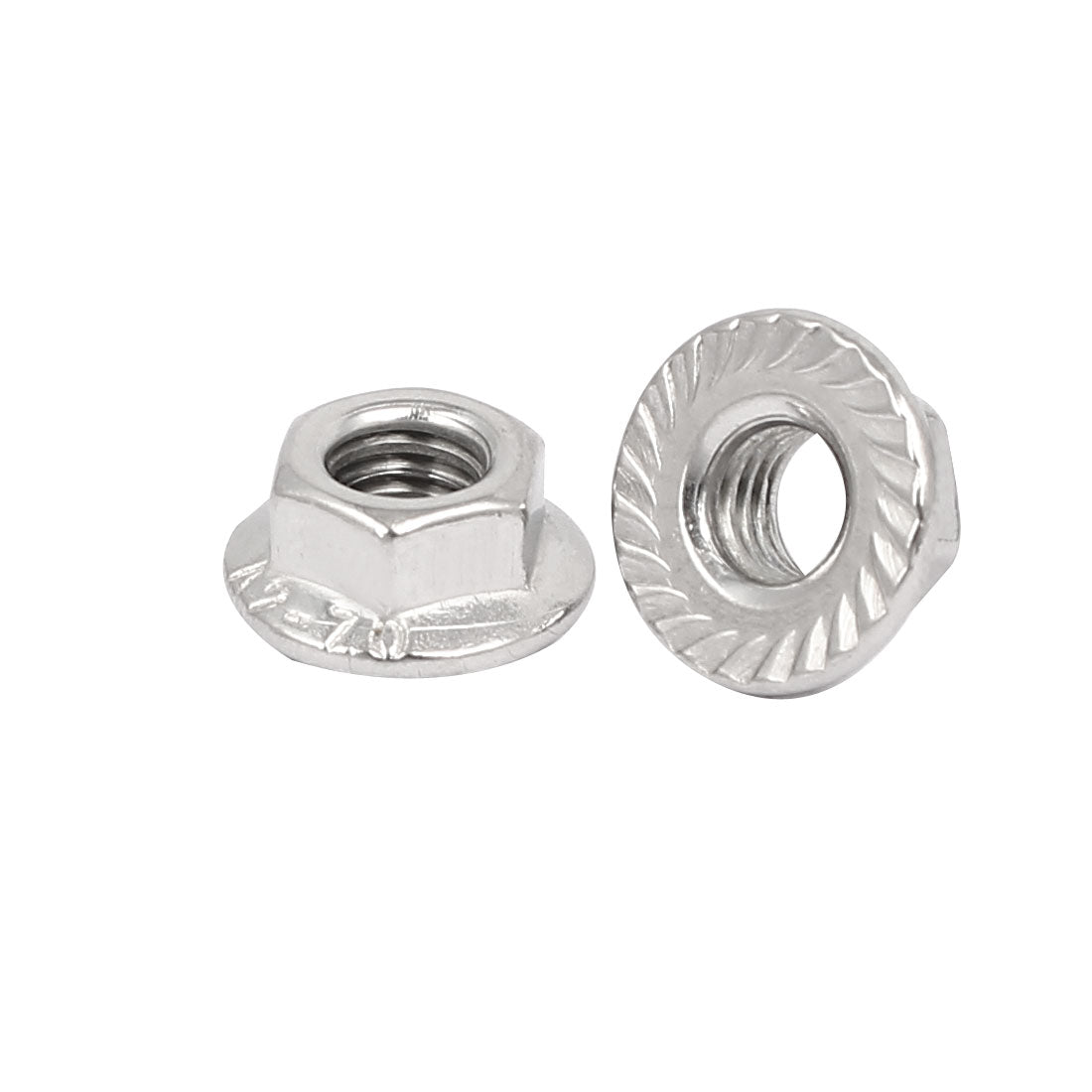 Harfington M5 316 Stainless Steel Serrated Hexagon Head Hex Flange Nuts Locknuts 20pcs