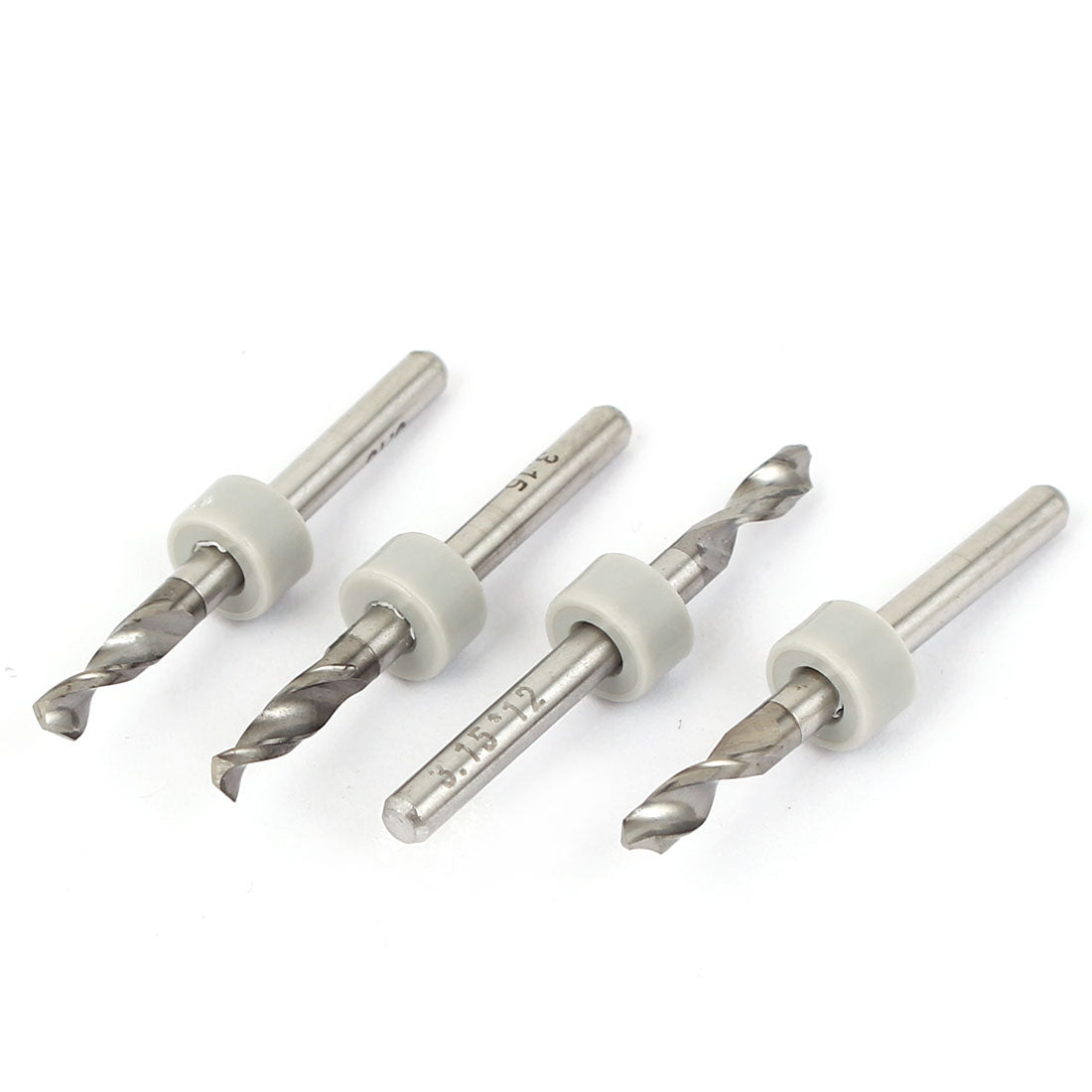 Harfington 3.15mm x 10mm x 3.175mm Straight Shank Carbide PCB CNC Micro Drill Bits 4 Pcs