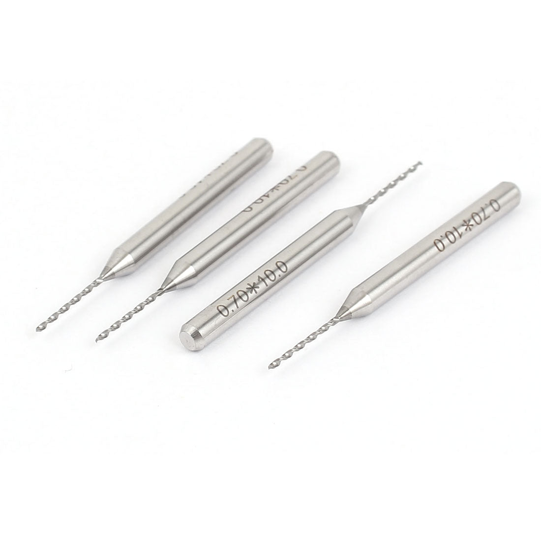 Harfington 0.7mm Cutting Diameter Carbide Micro PCB CNC Twist Drill Bit Precision Tool 4PCS